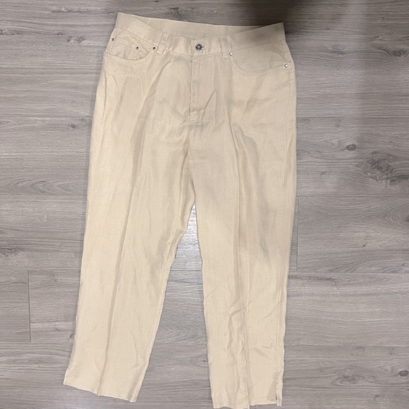 Lauren Jeans Co. Ralph Lauren 100% Linen Wide Leg Pants - Picture 1 of 10